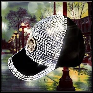 Nobel Exchange Women Rhinestone Baseball Cap